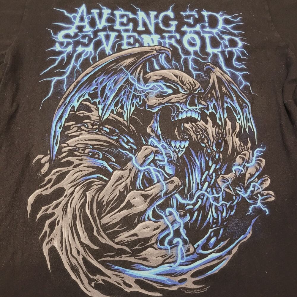 Avenged Sevenfold Band Tee Death Bat 2011 Asia Tour Size Medium